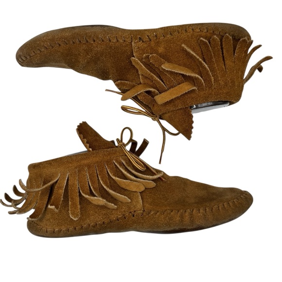 Taos Footwear Brown Suede Moccasins - 10.5” heel to toe - US W 10.5 / M 9.5 - Picture 4 of 11